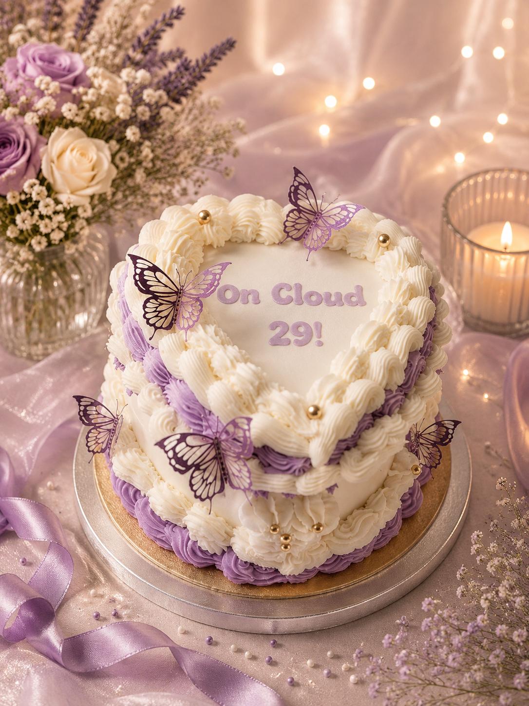 Customized Love Shaped burn away proposal cake