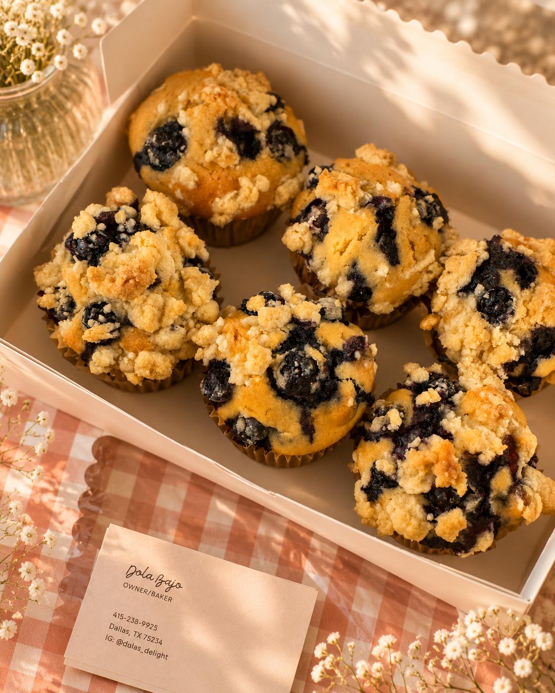 Blueberry Muffins with Streusels