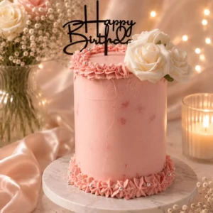 vanilla, red velvet and chocolate cake with salted caramel filling